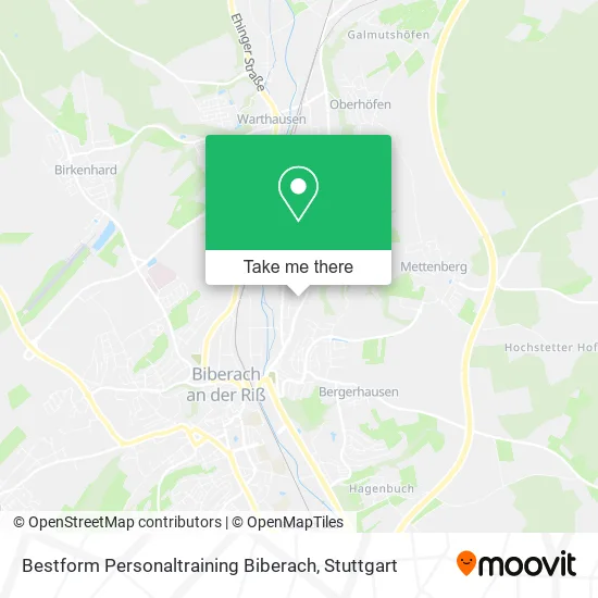 Карта Bestform Personaltraining Biberach