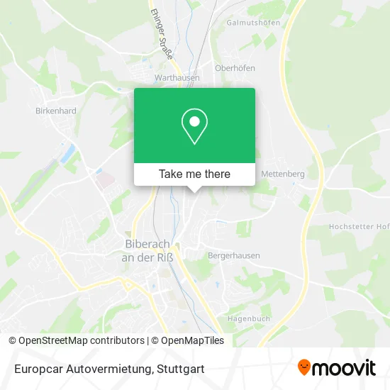 Карта Europcar Autovermietung