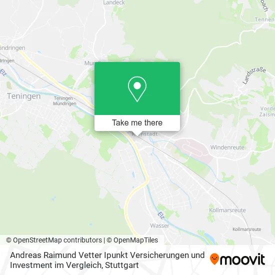 Карта Andreas Raimund Vetter Ipunkt Versicherungen und Investment im Vergleich