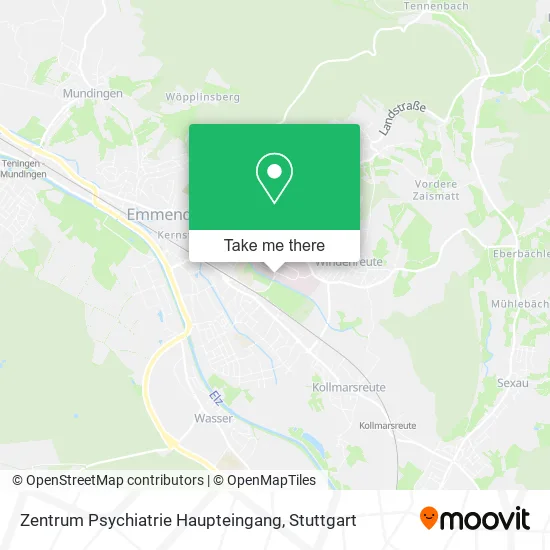 Карта Zentrum Psychiatrie Haupteingang