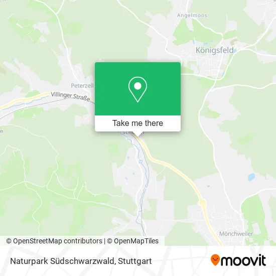 Карта Naturpark Südschwarzwald