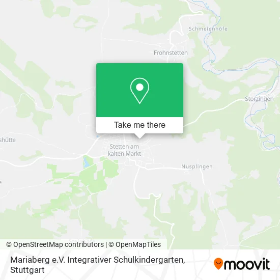 Карта Mariaberg e.V. Integrativer Schulkindergarten
