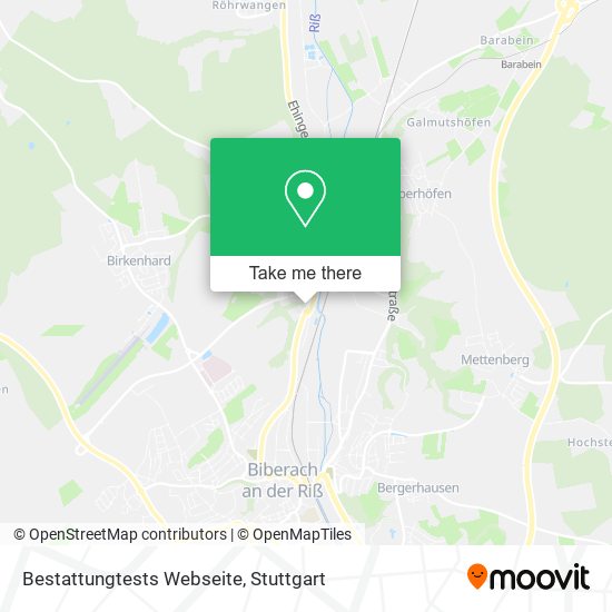 Bestattungtests Webseite map