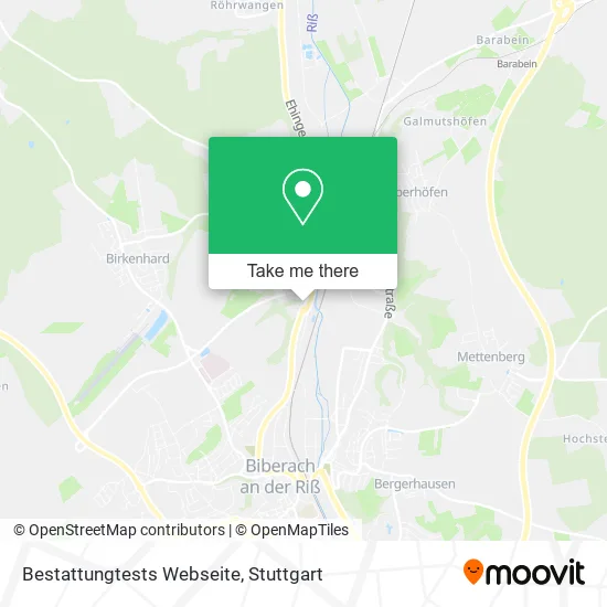 Карта Bestattungtests Webseite