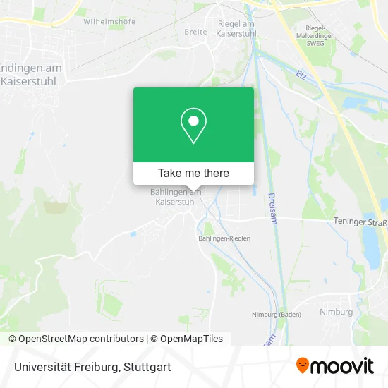 Карта Universität Freiburg