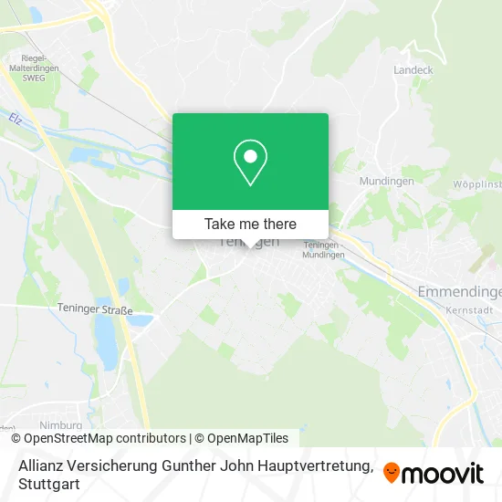 Карта Allianz Versicherung Gunther John Hauptvertretung