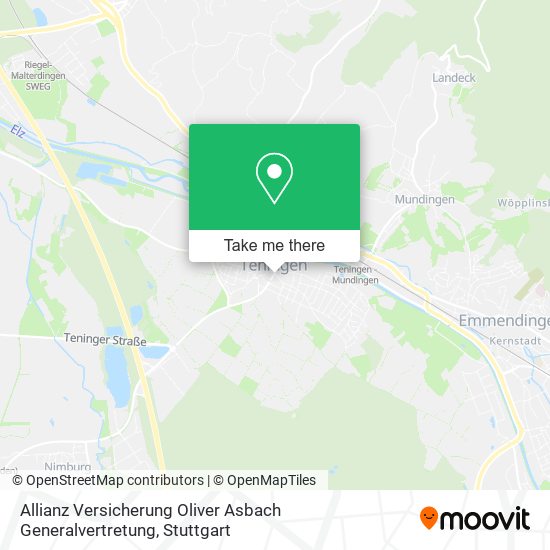Карта Allianz Versicherung Oliver Asbach Generalvertretung