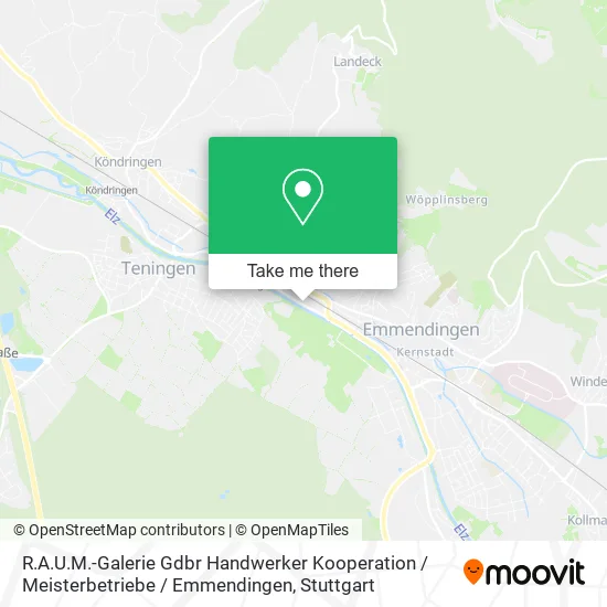 Карта R.A.U.M.-Galerie Gdbr Handwerker Kooperation / Meisterbetriebe / Emmendingen