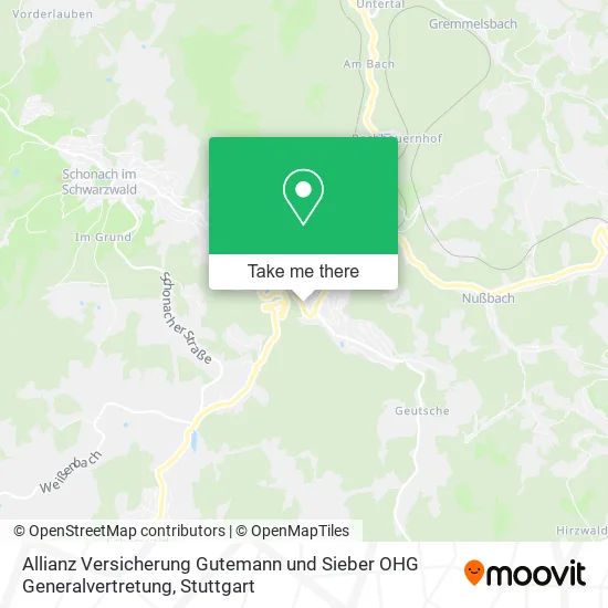 Карта Allianz Versicherung Gutemann und Sieber OHG Generalvertretung