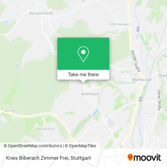 Карта Kreis Biberach Zimmer Frei