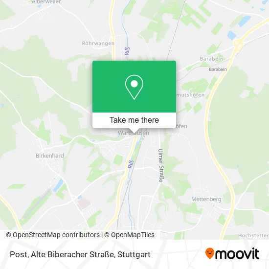 Карта Post, Alte Biberacher Straße