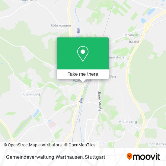 Gemeindeverwaltung Warthausen map