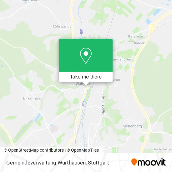 Карта Gemeindeverwaltung Warthausen
