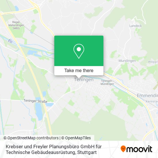 Krebser und Freyler Planungsbüro GmbH für Technische Gebäudeausrüstung map