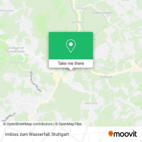 Карта Imbiss zum Wasserfall