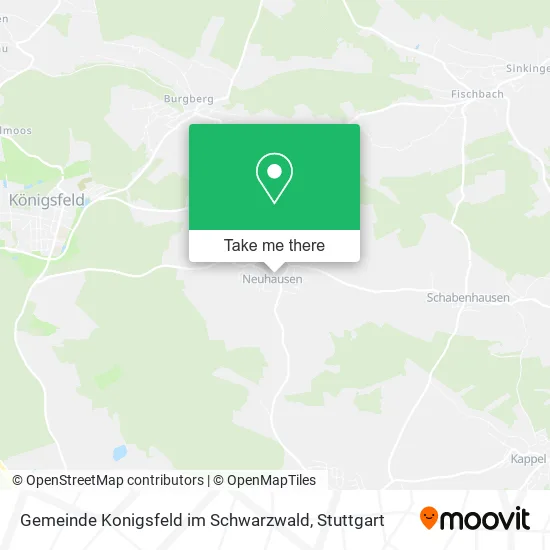 Карта Gemeinde Konigsfeld im Schwarzwald