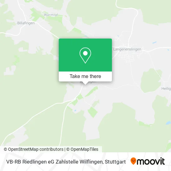 Карта VB-RB Riedlingen eG Zahlstelle Wilflingen