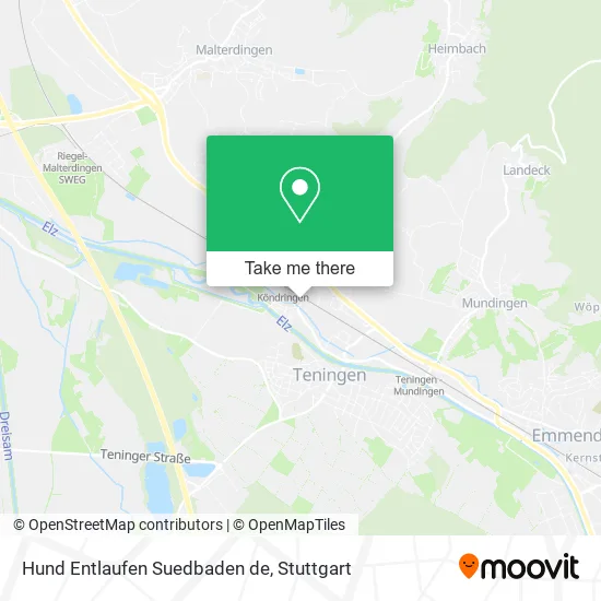 Карта Hund Entlaufen Suedbaden de
