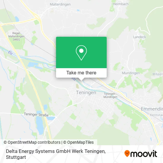 Карта Delta Energy Systems GmbH Werk Teningen