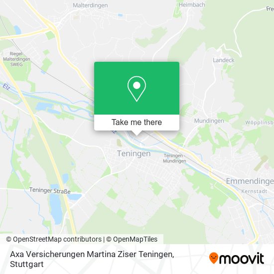 Axa Versicherungen Martina Ziser Teningen map