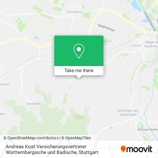 Andreas Kost Versicherungsvertreter Württembergische und Badische map