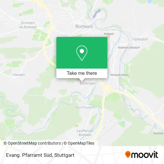 Карта Evang. Pfarramt Süd