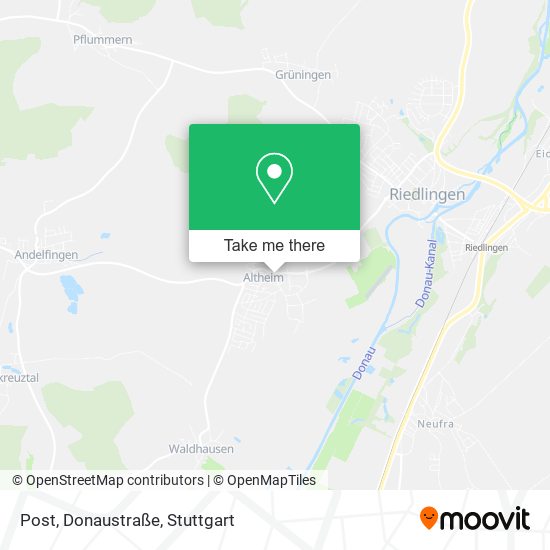 Post, Donaustraße map