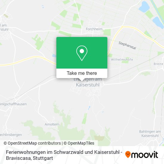 Ferienwohnungen im Schwarzwald und Kaiserstuhl - Braviscasa map
