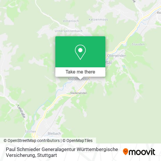 Paul Schmieder Generalagentur Württembergische Versicherung map