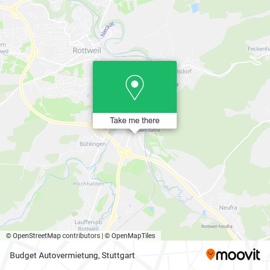 Budget Autovermietung map