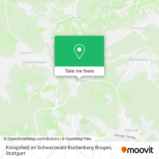 Карта Königsfeld im Schwarzwald-Buchenberg Brogen