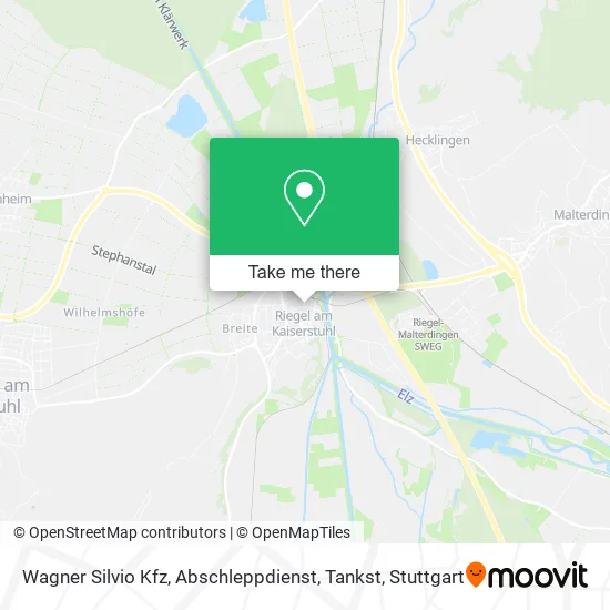 Карта Wagner Silvio Kfz, Abschleppdienst, Tankst