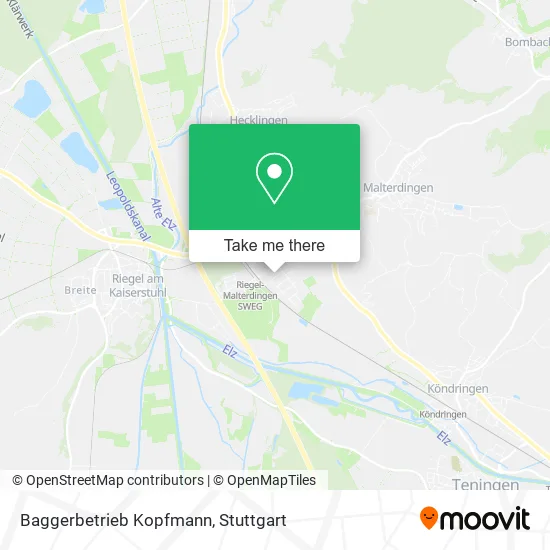 Карта Baggerbetrieb Kopfmann