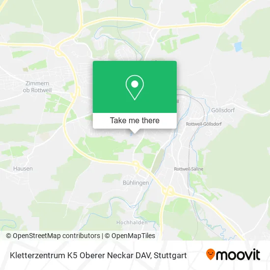 Карта Kletterzentrum K5 Oberer Neckar DAV