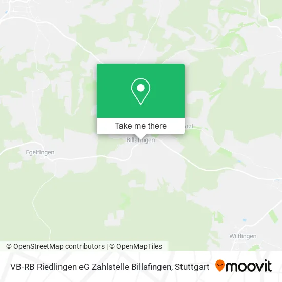 Карта VB-RB Riedlingen eG Zahlstelle Billafingen