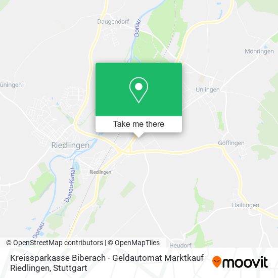 Kreissparkasse Biberach - Geldautomat Marktkauf Riedlingen map