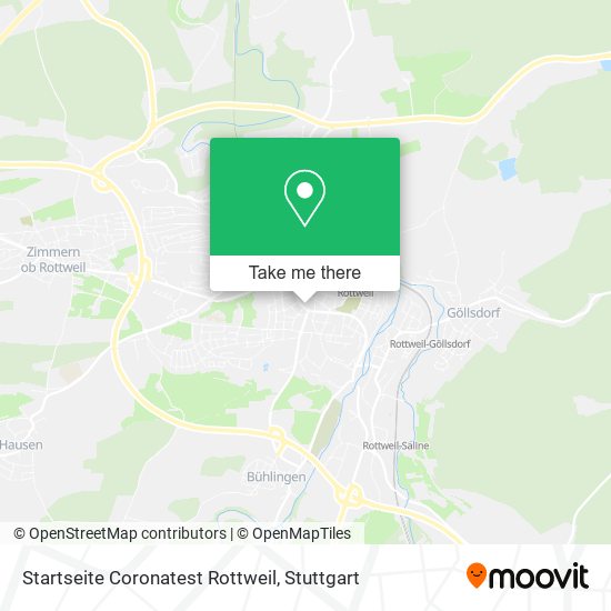Карта Startseite Coronatest Rottweil