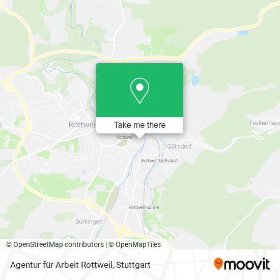 Карта Agentur für Arbeit Rottweil