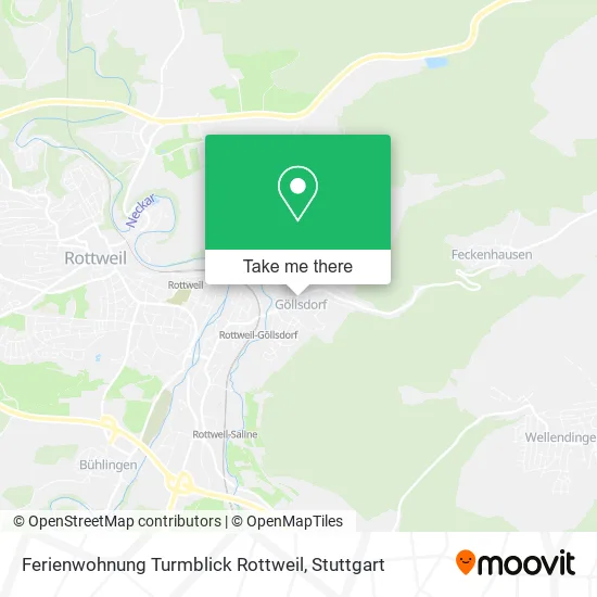 Карта Ferienwohnung Turmblick Rottweil