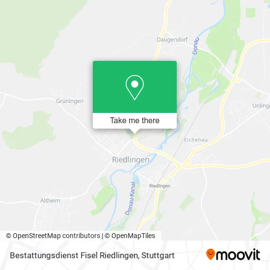 Карта Bestattungsdienst Fisel Riedlingen