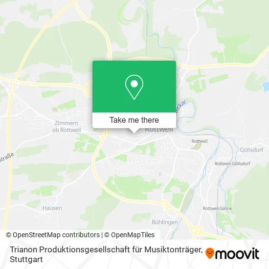 Карта Trianon Produktionsgesellschaft für Musiktonträger
