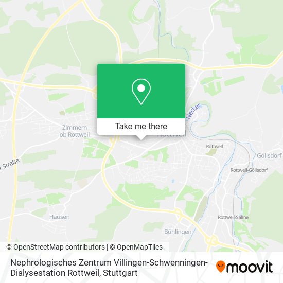 Карта Nephrologisches Zentrum Villingen-Schwenningen-Dialysestation Rottweil