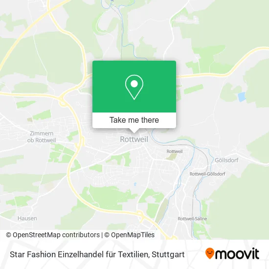 Карта Star Fashion Einzelhandel für Textilien
