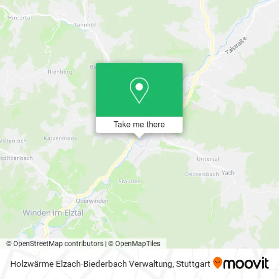 Карта Holzwärme Elzach-Biederbach Verwaltung
