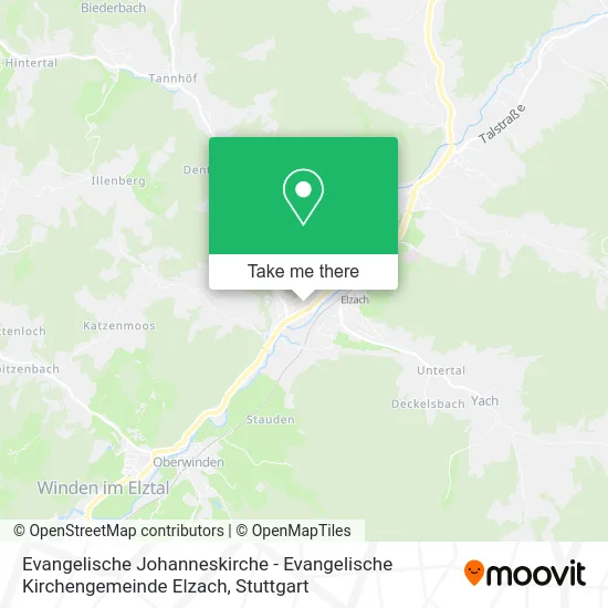 Карта Evangelische Johanneskirche - Evangelische Kirchengemeinde Elzach