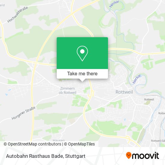 Autobahn Rasthaus Bade map