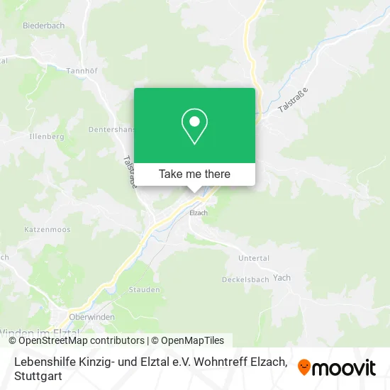 Карта Lebenshilfe Kinzig- und Elztal e.V. Wohntreff Elzach