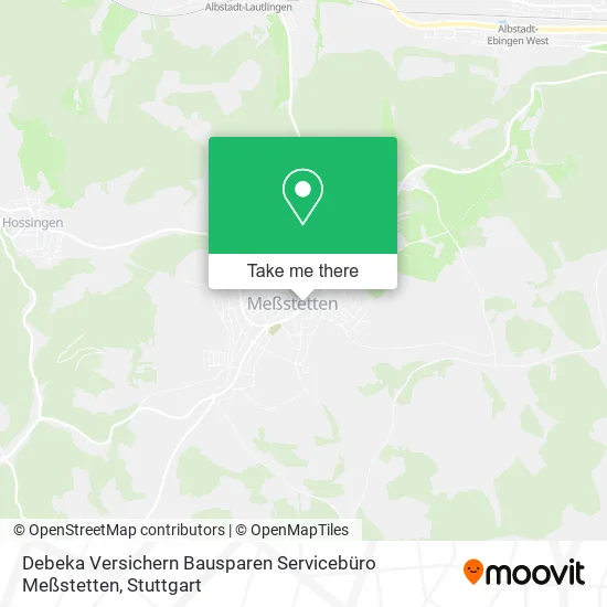 Карта Debeka Versichern Bausparen Servicebüro Meßstetten