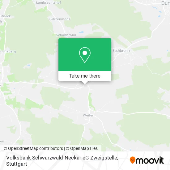 Карта Volksbank Schwarzwald-Neckar eG Zweigstelle