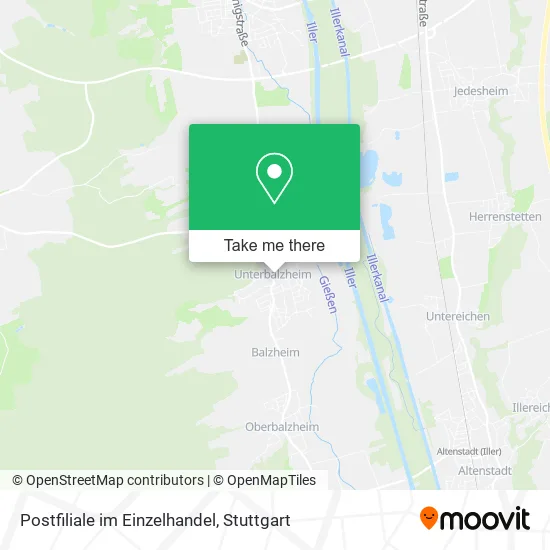 Карта Postfiliale im Einzelhandel